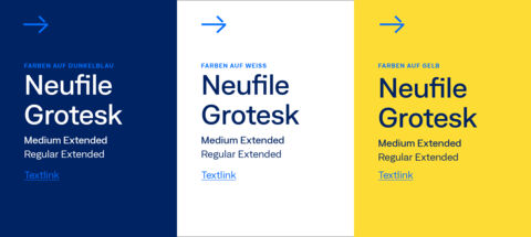 Typo Nutzung im GEZE Corporate Design: Farbkombination