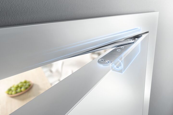 Convenience for room doors: the GEZE ActiveStop door damper softly stops room doors, and closes them quietly or keeps them open. The doors stop themselves, perfect for when you don't have a free hand.