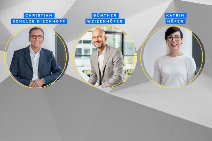Portrait photos by Christian Schulze Dieckhoff, Günther Weizenhöfer, and Katrin Höfer.