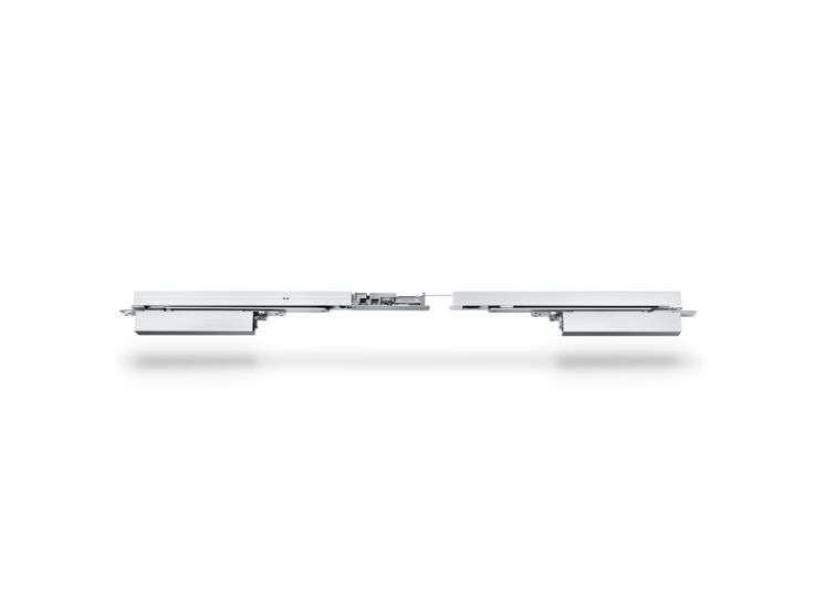 Product shot (72209) - Integrated door closer system for double leaf doors with closing sequence control and electric hold-open device