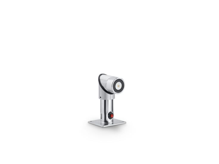 Hold-open magnet wall installation Hold-open magnet wall installation, swivelling magnetic head, base length 185 mm