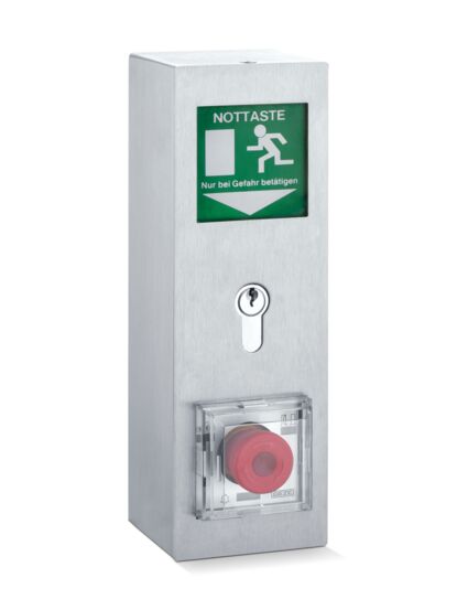 TZ 320 SN V2A AP Set Set, housing, and front plate standard (surface-mounting)
Door control unit TZ 320, SCT 320 key switch and FWS 320 B illuminated emergency exit sign