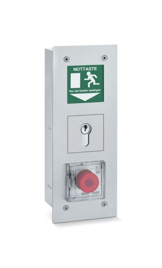 TZ 320 SN V2A flush-mounting Set Set, housing and front plate Standard (flush-mounting)
Door control unit TZ 320, SCT 320 key switch and FWS 320 B illuminated emergency exit sign