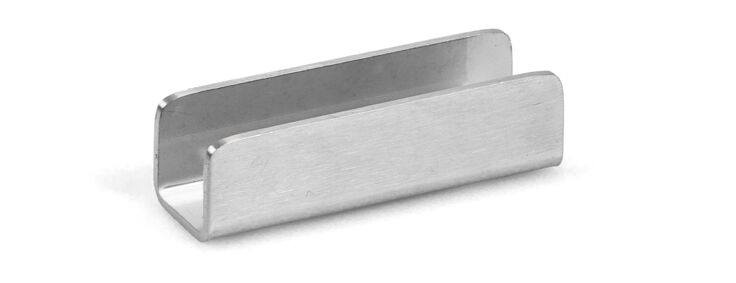 Floor guide for glass leaf (stainless steel) 