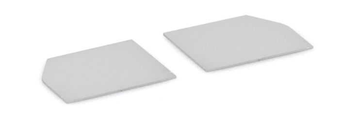 End cap set, clip-on cover 100 Set stirnseitige Abdeckungen Clipsblende 100 schmal