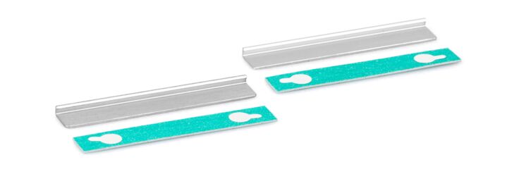 Set d équerres adhésives VSG pour pince de serrage pour porte en verre 30mm (sans adhésif) 