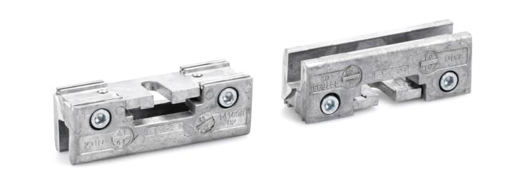 Set pinza di bloccaggi per vetro 30 mm senza copertura accessori Perlan