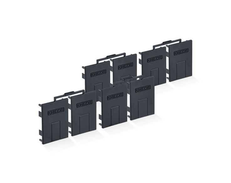 End cap set, glass clamping plate 30 mm