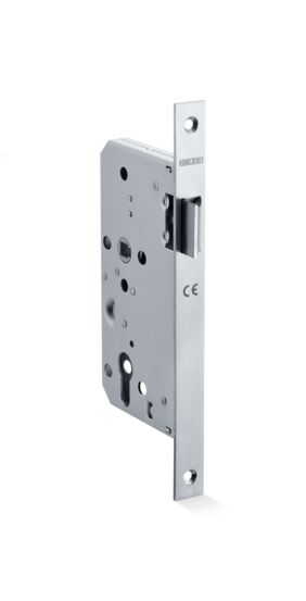 GEZE Lock ML PL 72 Mortice passage lock 72 mm C/C with mounting accessories and strike plate