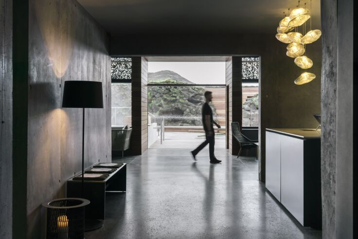 Automatic GEZE sliding doors in The Retreat Hotel of the Blue Lagoon, Iceland