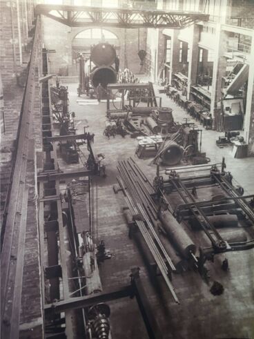 A photograph of the site's industrial past.
