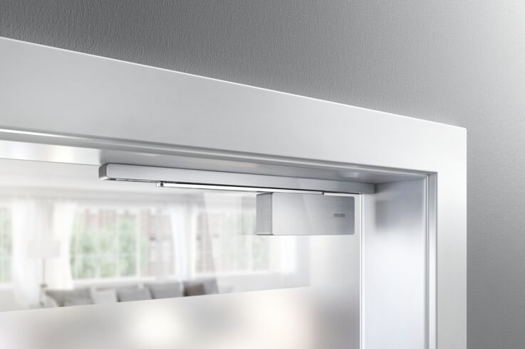 GEZE ActiveStop, surface mounted, glass door